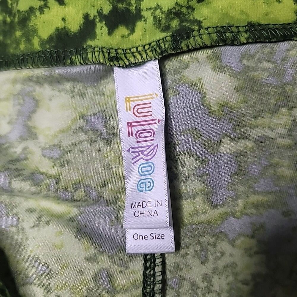 LuLaRoe Leggings OS Neon Green - Picture 4 of 5